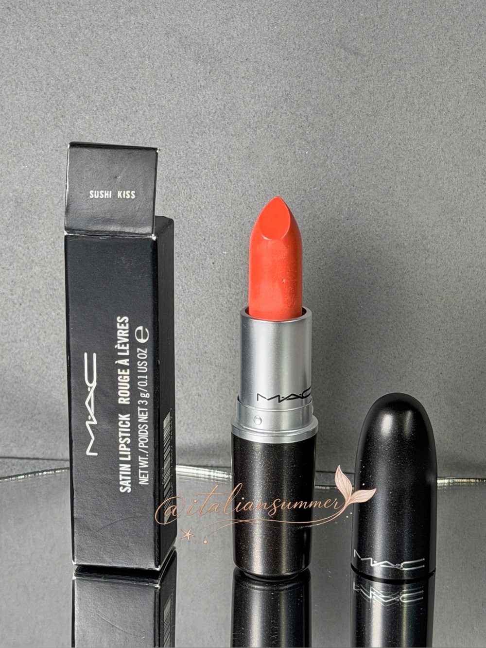MAC Sushi Kiss Satin Lipstick Discontinued Rare BNIB